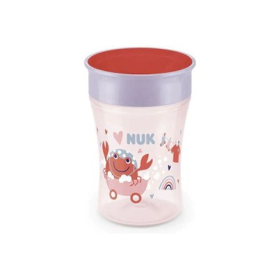 Nuk Magic Cup Παιδικό Πλαστικό Ποτηράκι 230ml Καβουράκι Πουλάκι Κόκκινο 8m+