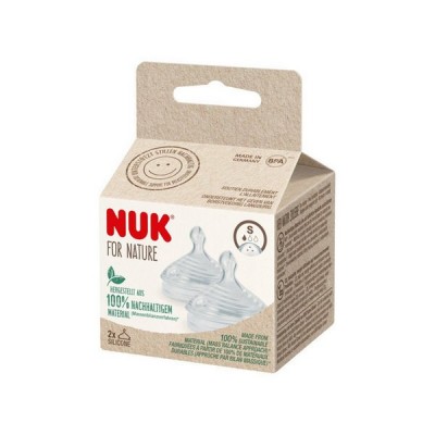 Nuk For Nature  Θηλές Σιλικόνης  Small Μικρή  ροή από 0+ μηνών 2 τεμάχια