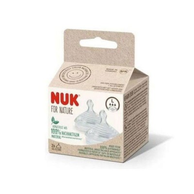 Nuk For Nature Θηλές Σιλικόνης Large Γρήγορη  ροή από 6+ μηνών 2 τεμάχια