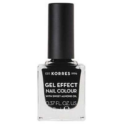 Korres Gel Effect Gloss 100 Black  Βερνίκι Νυχιών 11ml