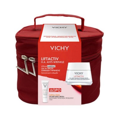 Vichy Promo  Liftactiv H.A. Κρέμα Ημέρας για Κανονικά/ Μικτά 50ml &  ΔΩΡΟ Capital Soleil UV-AGE SPF50+ 15ml και Νεσεσέρ