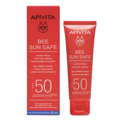 Apivita Bee Sun Safe Hydra Fresh Face gel SPF50 Ενυδατική Αντηλιακή Κρέμα Gel Προσώπου SPF50, 50ml