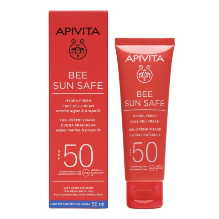 Apivita Bee Sun Safe Hydra Fresh Face gel SPF50 Ενυδατική Αντηλιακή Κρέμα Gel Προσώπου SPF50, 50ml Apivita Bee Sun Safe Hydra Fresh Face gel SPF50 Ενυδατική Αντηλιακή Κρέμα Gel Προσώπου SPF50, 50ml