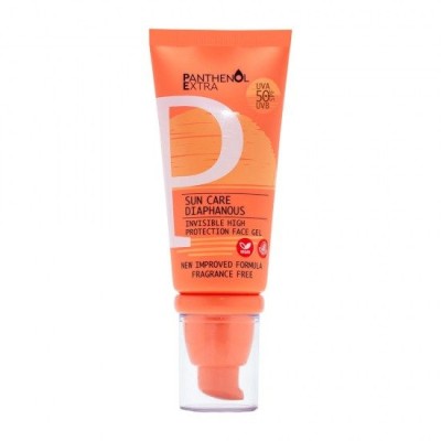 Panthenol Extra Sun Care Diaphanous Αντηλιακό Gel Προσώπου SPF50 Χωρίς Άρωμα 50ml