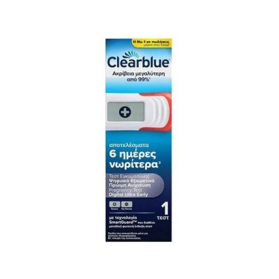 Clearblue Ψηφιακό Τεστ Πρώιμη Ανίχνευση Εγκυμοσύνης 1 Τεμάχιο