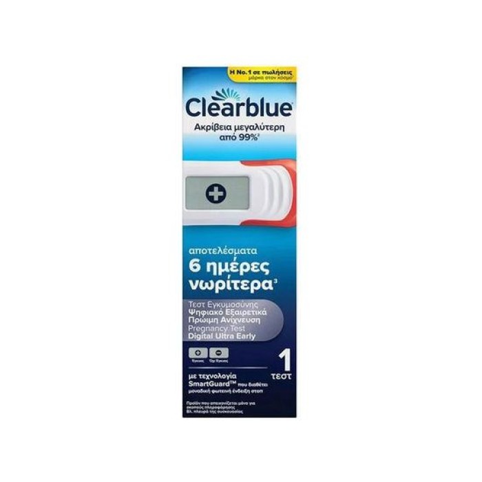 Clearblue Ψηφιακό Τεστ Πρώιμη Ανίχνευση Εγκυμοσύνης 1 Τεμάχιο Clearblue Ψηφιακό Τεστ Πρώιμη Ανίχνευση Εγκυμοσύνης 1 Τεμάχιο