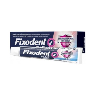 Fixodent Plus Food Barrier Στερεωτική Κρέμα Οδοντοστοιχίας 40g