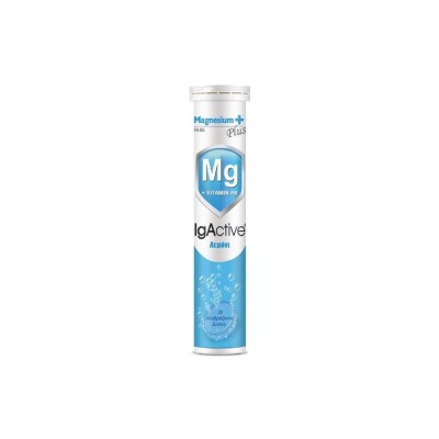 IgActive Magnesium Plus Vitamin B6 , 20 αναβράζοντα δισκία Λεμόνι 80 gr