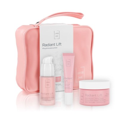 Lavish Care Radiant Lift  Essentials Pouch Triplet με Radiant Lift Rich Face Cream 50ml, Face Serum 30ml & Eye Cream 15ml