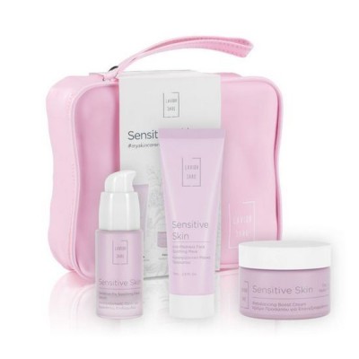 Lavish Care Sensitive Skin  Essentials Pouch Triplet με Rebalancing Face Cream 50ml, Fix Soothing Face Serum 30ml & Anti-Redness Face Soothing Mask 75ml