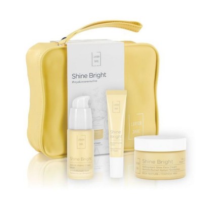 Lavish Care Shine Bright Skin Essentials Pouch Triplet με Antioxidant Glow Face Cream 50ml, Anti-OX Vitamin C Face Serum 30ml & Brightening Eye Cream 15ml