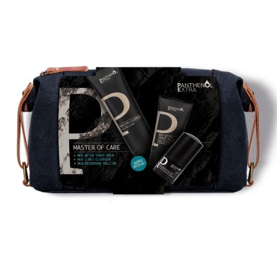 Medisei Panthenol Extra Promo-  Master of care,Men After Shave Balm 75ml & Men 3in1 Cleanser 200ml & Deodorant Roll-On 50ml & Δώρο Νεσεσέρ 1 Τεμάχιο