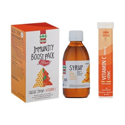 Kaiser Immunity Boost Pack - Classic Syrup  για ερεθεσμένο λαιμό 200ml & Vitamin C + Zinc 20 Αναβράζοντα Δισκία  (12ετών +)