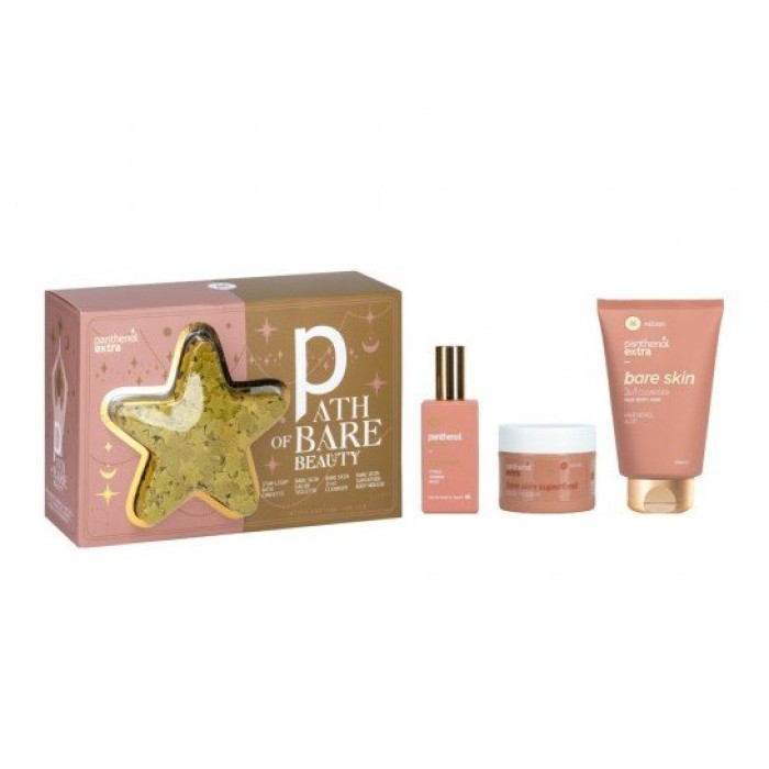 Medisei Panthenol Extra- Path of Bare Beauty- EDT 50ml, Cleanser 3 in 1 200ml, Superfood Mousse 100ml & Bath Confetti Medisei Panthenol Extra- Path of Bare Beauty- EDT 50ml, Cleanser 3 in 1 200ml, Superfood Mousse 100ml & Bath Confetti