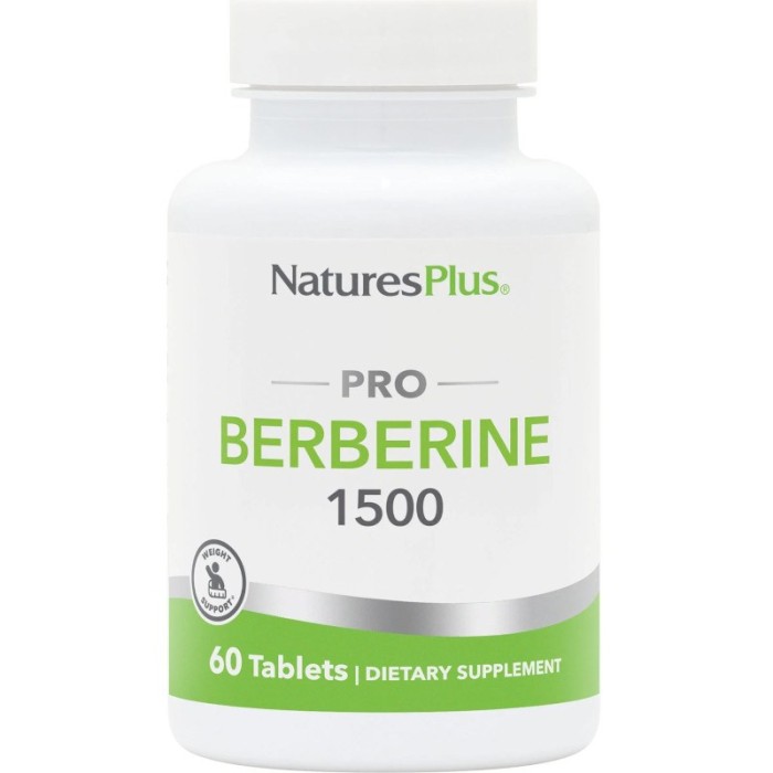 Natures Plus Berberine 1500mg 60 Tablets Natures Plus Berberine 1500mg 60 Tablets