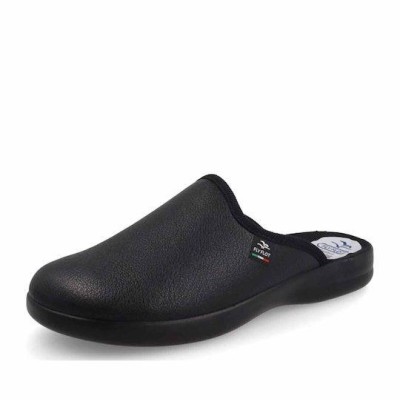 Fly Flot Χειμερινές Ανδρικές Παντόφλες Μαύρες P7502 2D