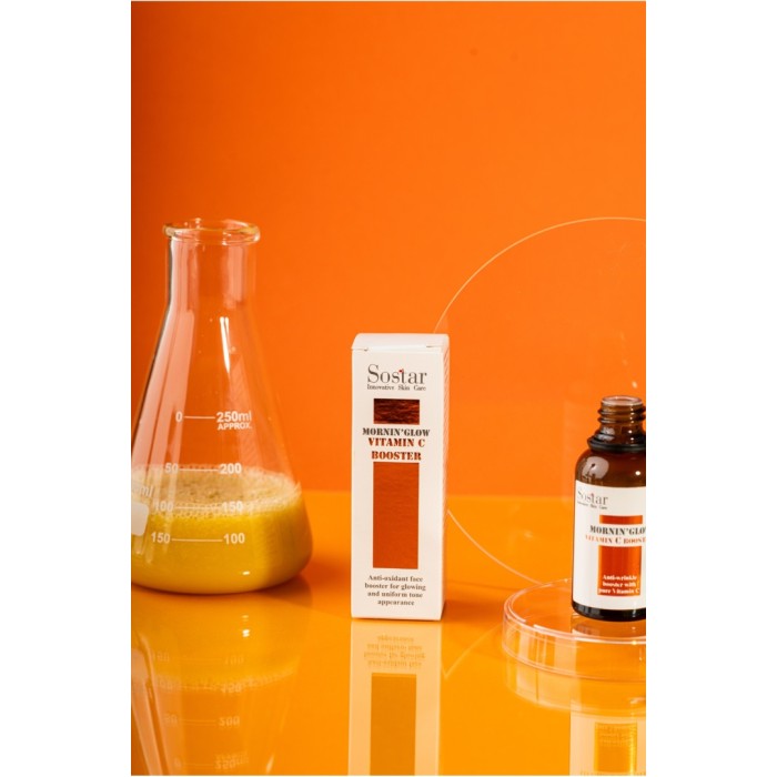 Sostar Mornin' Glow Vitamin C Booster Αντιοξειδωτικός Ορός Προσώπου Με Βιταμίνη C, 30ml Sostar Mornin' Glow Vitamin C Booster Αντιοξειδωτικός Ορός Προσώπου Με Βιταμίνη C, 30ml