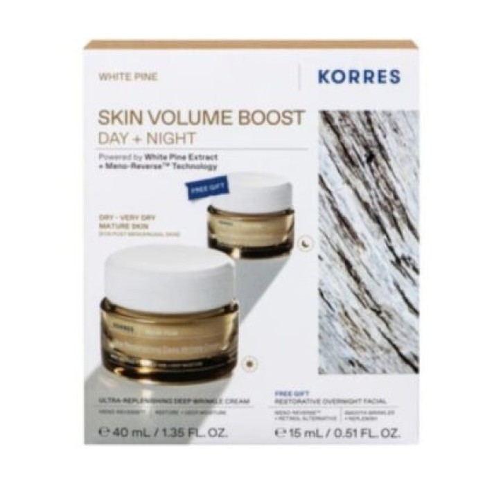 Korres Promo Black Pine Day Cream for Dry-Very Dry Skin 40ml & Pump-Up Sleeping Facial 15ml Korres Promo Black Pine Day Cream for Dry-Very Dry Skin 40ml & Pump-Up Sleeping Facial 15ml