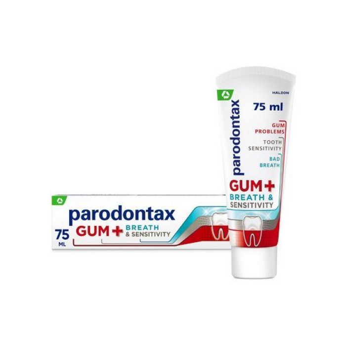 Parodontax Gum Breath & Sensitivity, Οδοντόκρεμα για Υγιή Ούλα & Δροσερή Αναπνοή, 75ml