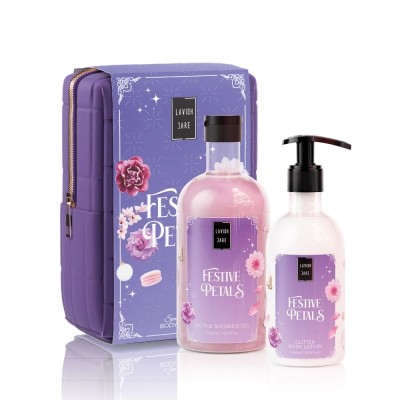 Lavish Care Festive Petals Νεσεσέρ με Shower Gel 500ml & Glitter Body Cream 300ml