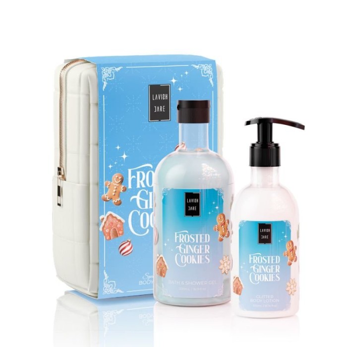 Lavish Care Frosted Ginger Cookies Νεσεσέρ με Shower Gel 500ml & Glitter Body Cream 300ml 