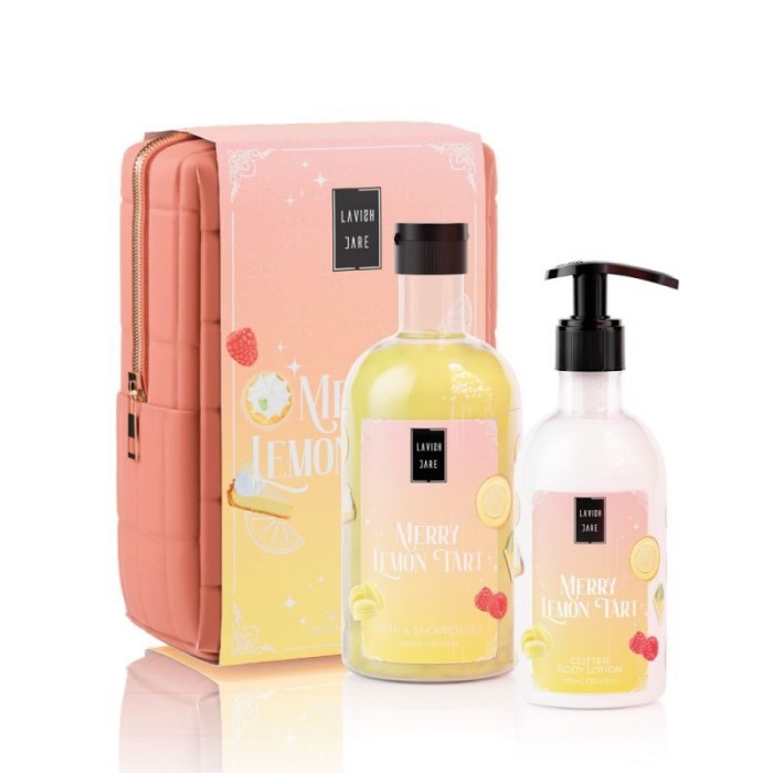 Lavish Care Merry Lemon Tart Νεσεσέρ με Shower Gel 500ml & Glitter Body Cream 300ml