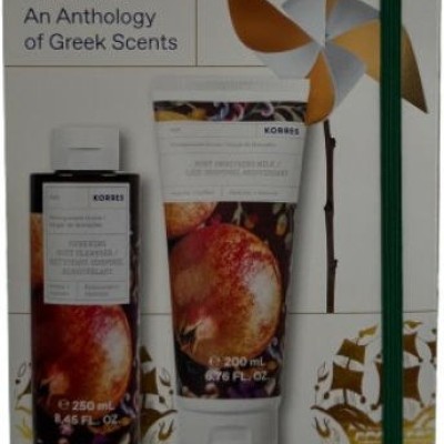 Korres An Anthology of Greek Scents Pomegranate Σετ Περιποίησης για Ενυδάτωση & Καθαρισμό Σώματος 2τμχ