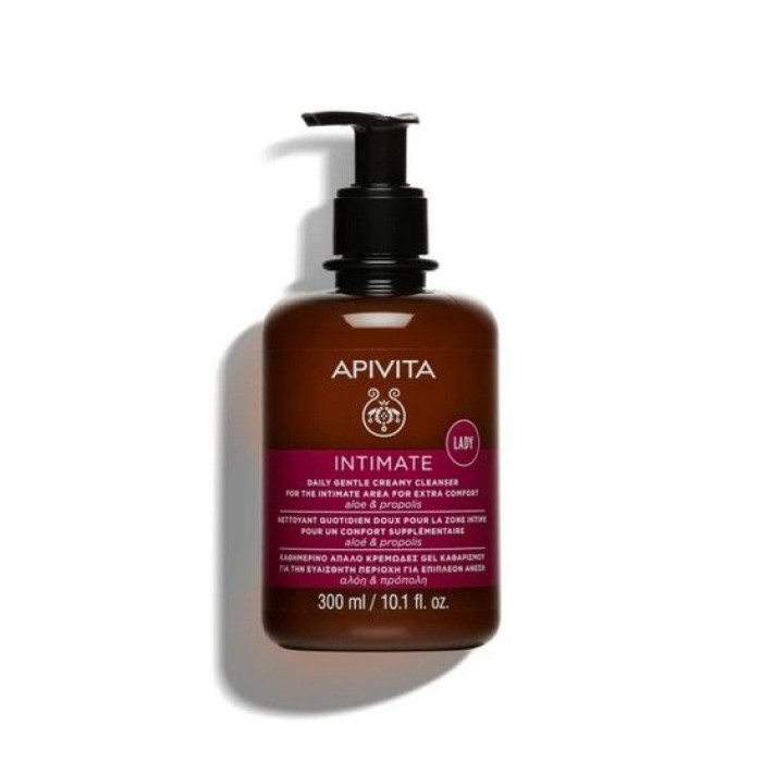 Apivita Intimate Lady Κρεμώδες Καθαριστικό Καθαρισμού για την Ευαίσθητη Περιοχή με Αλόη και Πρόπολη 300ml