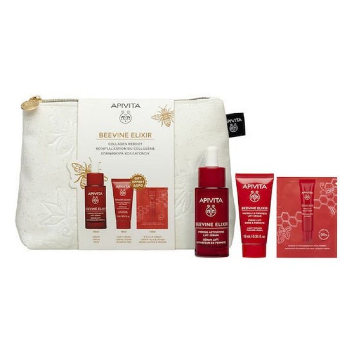 Apivita Beevine Promo Elixir Ορός Σύσφιξης & Lifting 30ml, Κρέμα Σύσφιξης & Lifting Ελαφριάς Υφής 15ml & Κρέμα Ματιών & Χειλιών 1,5ml