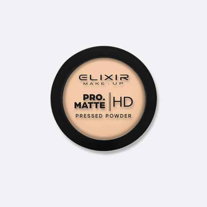 Elixir Make-up Pro Matte Pressed Powder Hd Πούδρα Ματ Αποτέλεσμα No207 (Light Brown)