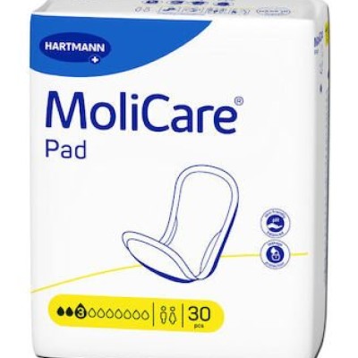 Hartmann Molicare Pad Unisex Σερβιέτες Ακράτειας 3 Σταγόνες 30τμχ