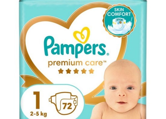 Pampers Premium Care 1 Βρεφικές Πάνες  (2-5kg) 72τεμάχια
