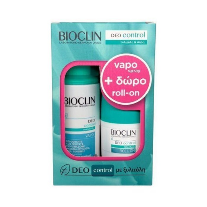 Bioclin Deo Control Vapo Spray Αποσμητικό Σπρέι για Έντονη Εφίδρωση 100ml  &  Δώρο Deo Control Roll On 50ml