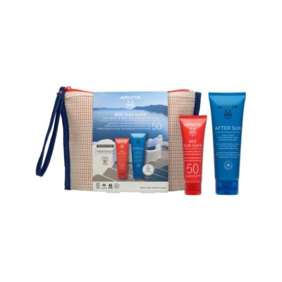 Apivita Promo Bee Sun Safe Anti-Spot & Anti-Age Defence Face Cream Spf50, 50ml & Δώρο After Sun Cool & Sooth Face & Body Gel-Cream Travel Size 100ml & Δώρο Νεσεσέρ