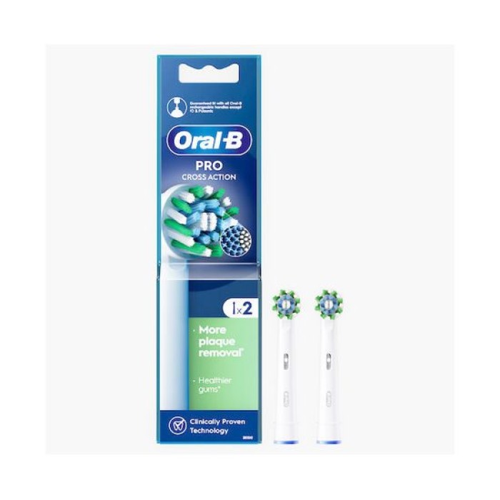 Oral-B Pro Cross Action Ανταλλακτικές Κεφαλές για Ηλεκτρική Οδοντόβουρτσα 2τμχ