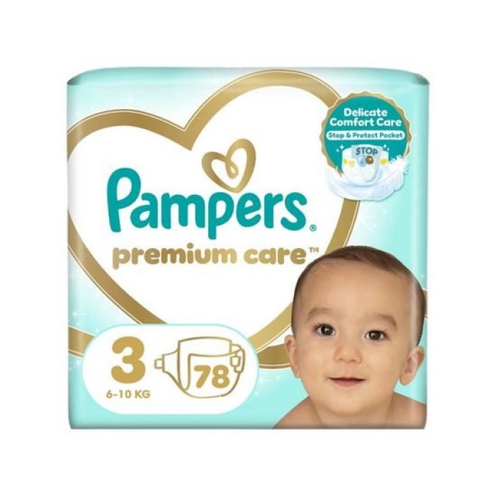 Pampers Premium Care 3 Βρεφικές Πάνες  (6-10kg) 78τεμάχια