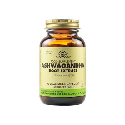Solgar  Ashwagandha Root Extract  για το στρες και την φυσιολογική καρδιακή λειτουργία 60caps