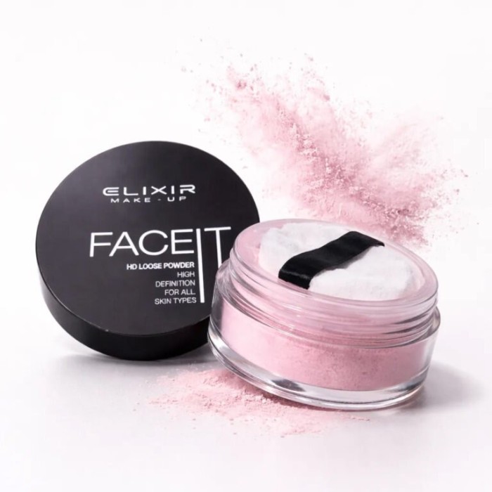 Elixir Face IT HD Loose Powder Pink Ματ Πούδρα Σταθεροποίησης Μακιγιάζ 12g