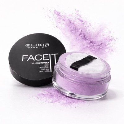 Elixir Face IT HD Loose Powder Purple Ματ Πούδρα Σταθεροποίησης Μακιγιάζ 12g