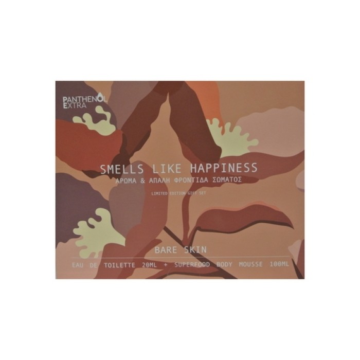 Medisei Panthenol Extra Smells Like Hapiness _Γυναικείο Σετ Bare Skin EDT 20ml & Superfood Mousse 100ml 