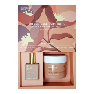 Medisei Panthenol Extra Smells Like Hapiness _Γυναικείο Σετ Bare Skin EDT 20ml & Superfood Mousse 100ml 