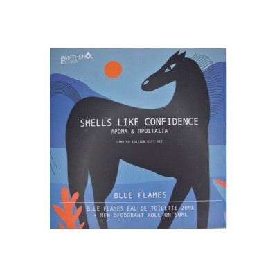 Medisei Panthenol Extra Like Confidence - Ανδρικό Σετ Blue Flame EDT 20ml & DEODORANT ROLL-ON 50ml