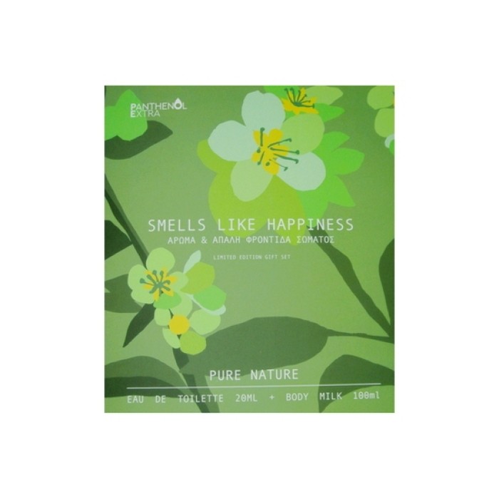 Medisei Panthenol Extra Smells Like Hapiness- Γυναικείο Σετ Pure Nature EDT 20ml & Body Lotion 100ml 