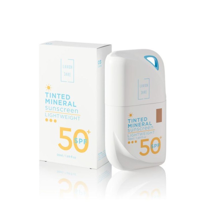 Lavish Care  Tinted Mineral Sunscreen SPF50 No3  Dark Shade -Αντηλιακό Προσώπου  spf 50,50ml