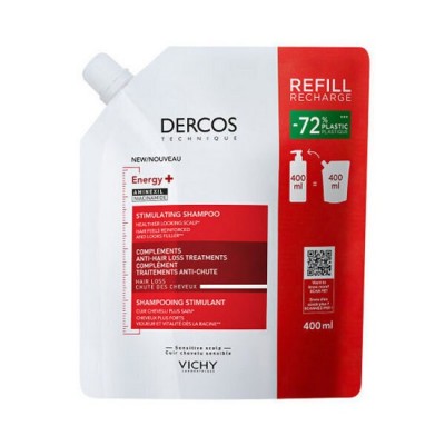 Vichy Dercos Energising Refill Σαμπουάν κατά της Τριχόπτωσης για Όλους τους Τύπους Μαλλιών 400ml