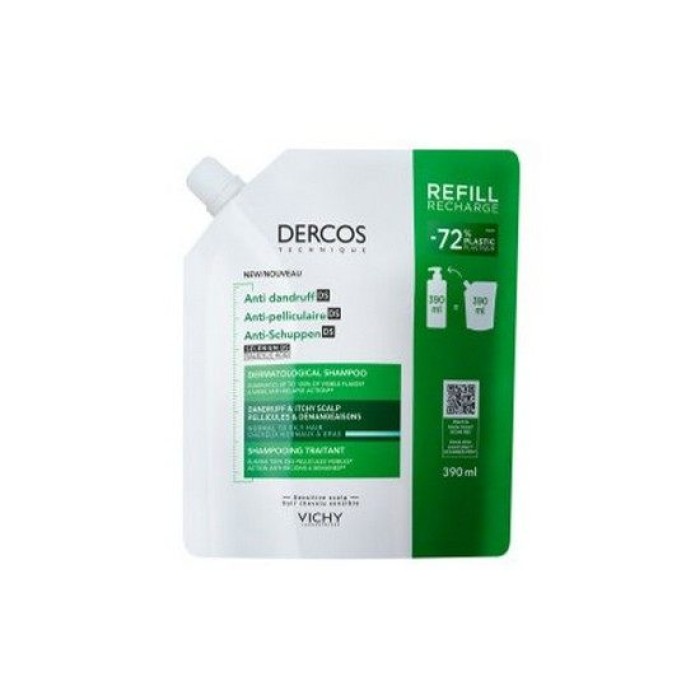Vichy Dercos Anti-Dandruff DS Shampoo Normal-Oily Hair 390ml - Αντιπιτυριδικό Σαμπουάν Για Κανονικά/Λιπαρά Μαλλιά 390ml (sticker -20%)