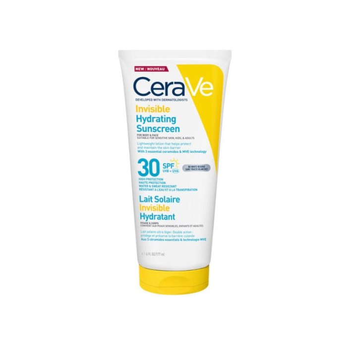 CeraVe Invisible Hydrating Sunscreen Face & Body SP30+ 177 ml