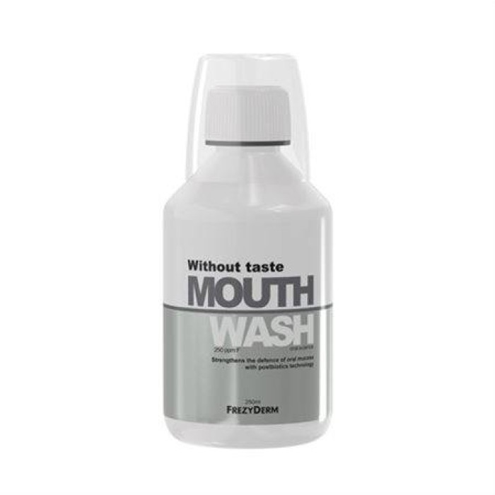FREZYDERM Without Taste Mouthwash, Στοματικό Διάλυμα Χωρίς Γεύση & Άρωμα, 250ml