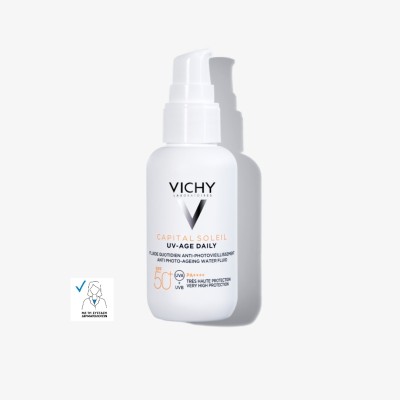 Vichy Capital Soleil UV-Age Daily SPF50+ Αντηλιακή Λεπτόρευστη Κρέμα Κατά Της Φωτογήρανσης 40ml 