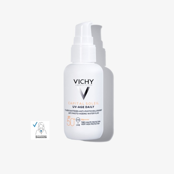 Vichy Capital Soleil UV-Age Daily SPF50+ Αντηλιακή Λεπτόρευστη Κρέμα Κατά Της Φωτογήρανσης 40ml 